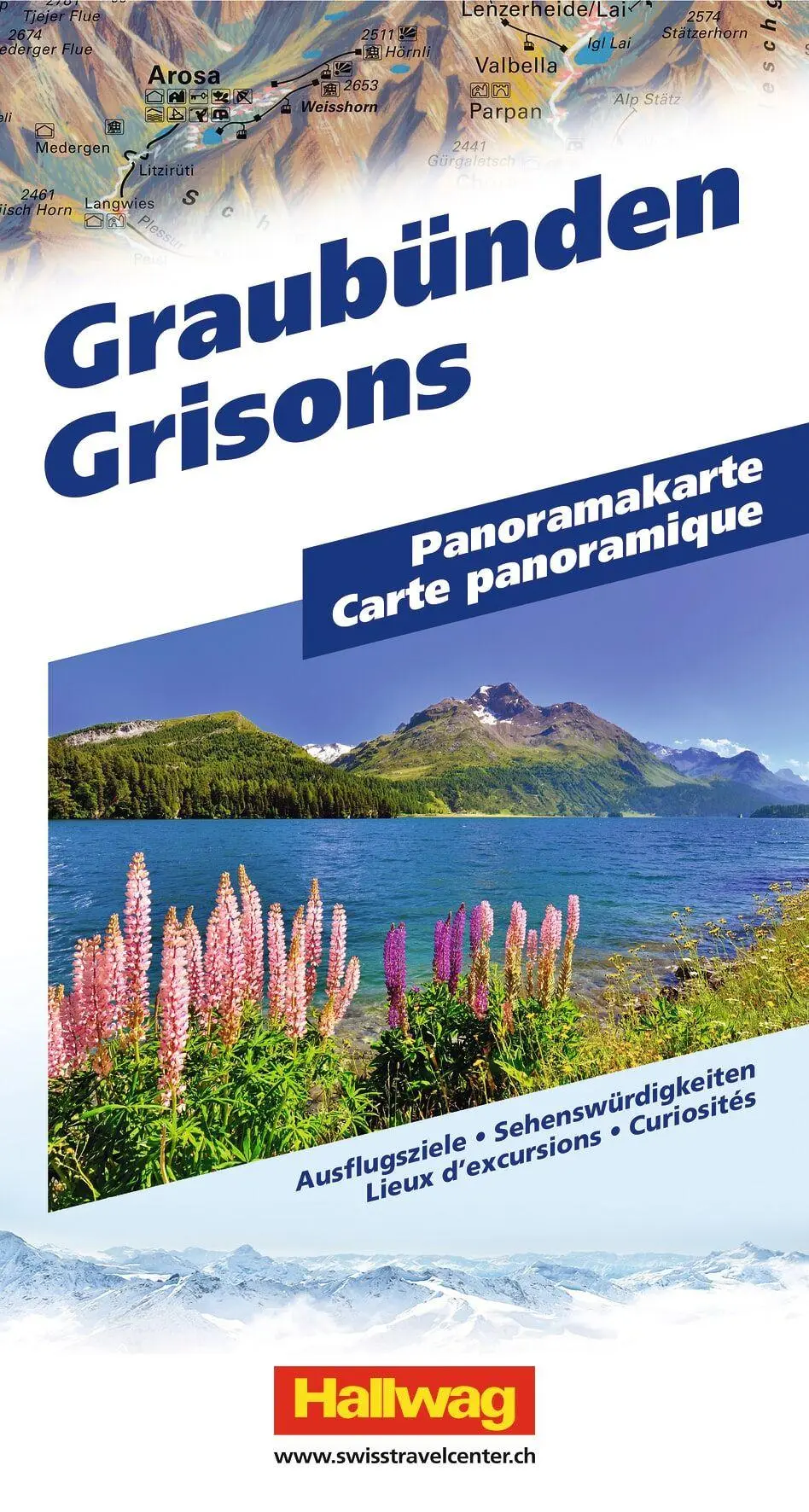 Cover: 9783828330504 | Hallwag Panoramakarte Graubünden | (Land-)Karte | Hallwag Karten