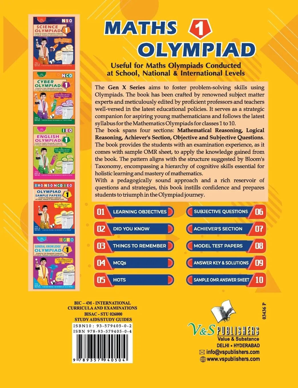 Rückseite: 9789357940504 | International Maths Olympiad - Class 1 (With OMR Sheets) | Singh