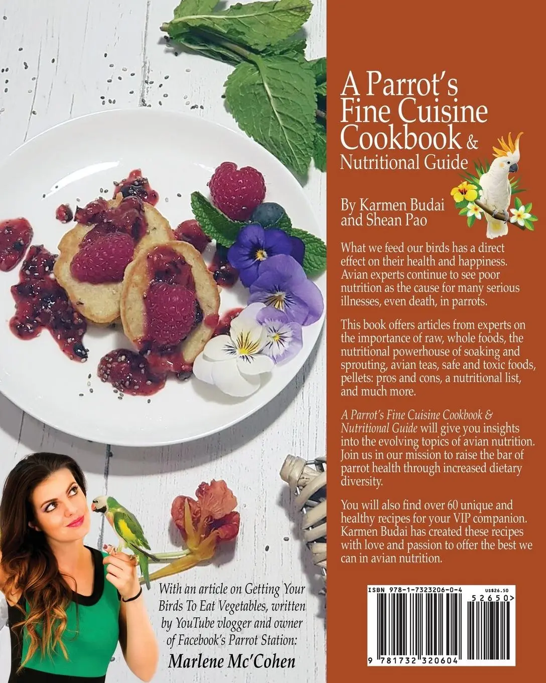 Rückseite: 9781732320604 | A Parrot's Fine Cuisine Cookbook and Nutritional Guide | Karmen Budai