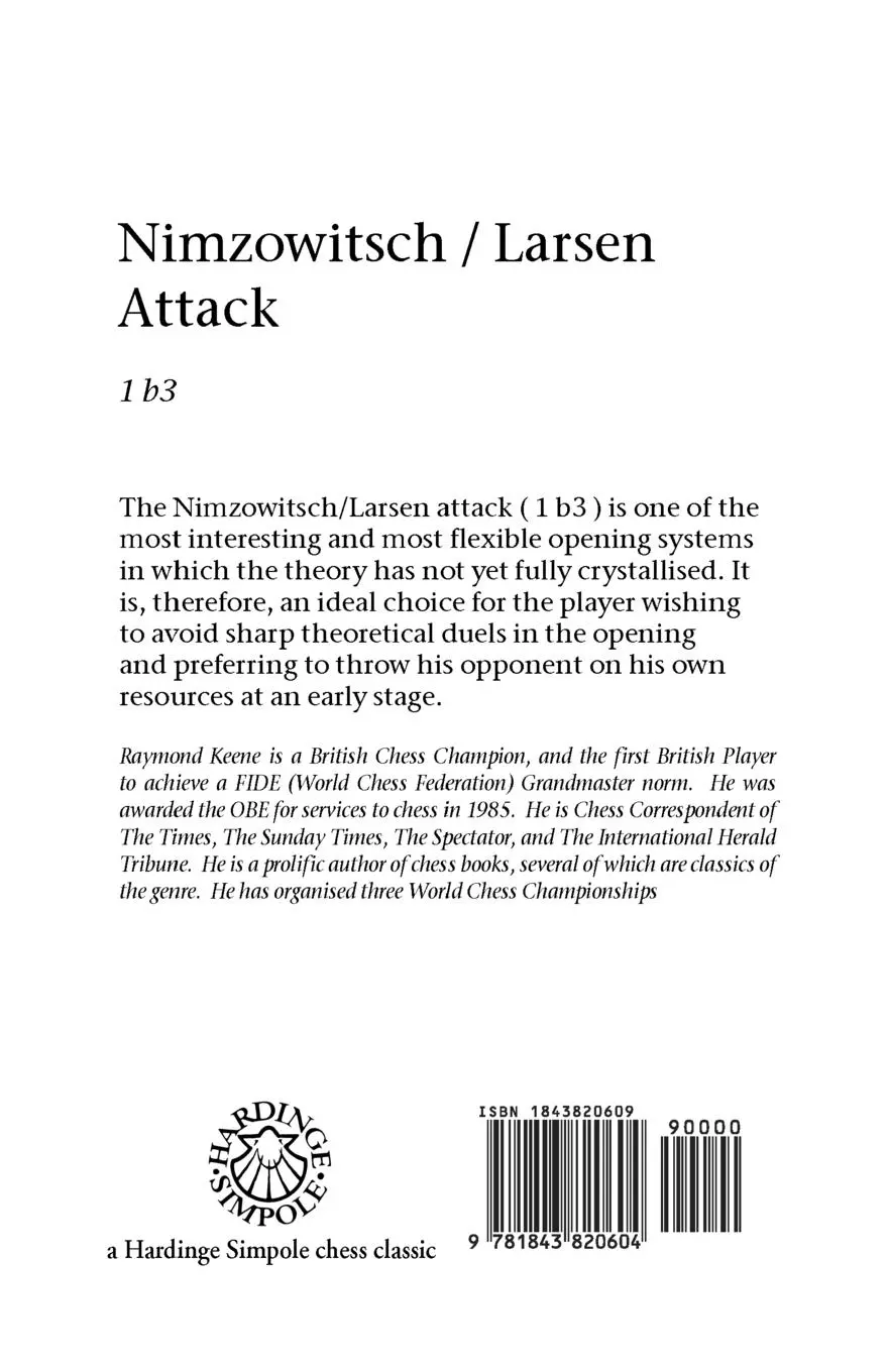 Rückseite: 9781843820604 | Nimsowitsch / Larsen Attack | Raymond Keene | Taschenbuch | Englisch