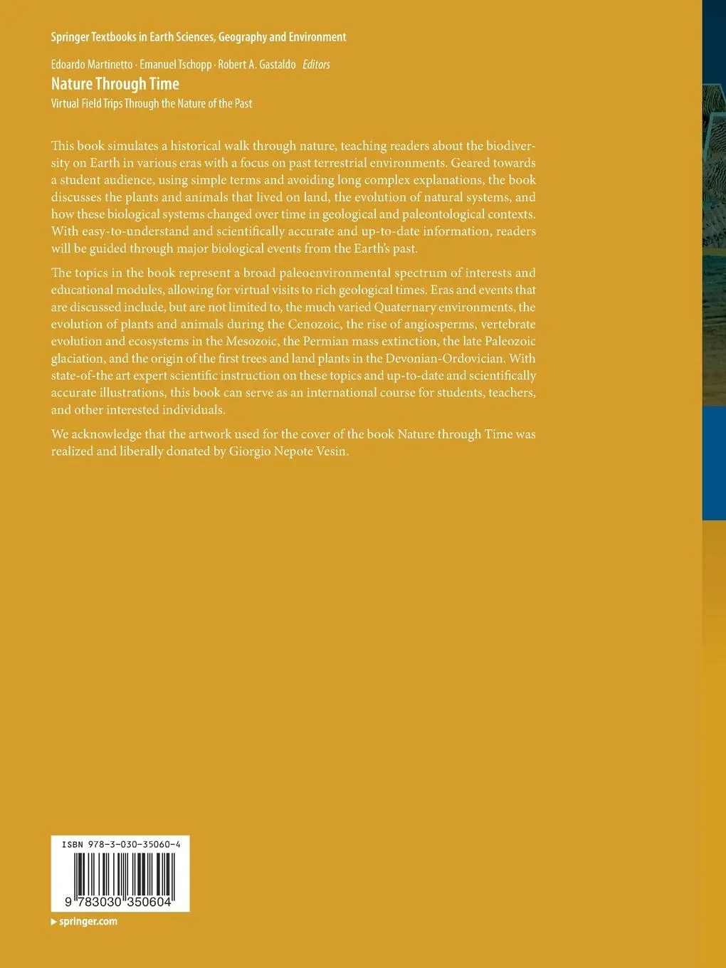 Rückseite: 9783030350604 | Nature through Time | Edoardo Martinetto (u. a.) | Taschenbuch | xviii