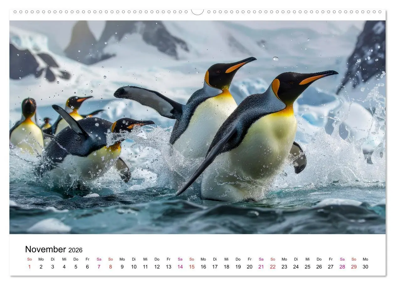 Bild: 9783457380604 | Maritim pur - Pinguine (Wandkalender 2026 DIN A2 quer), CALVENDO...
