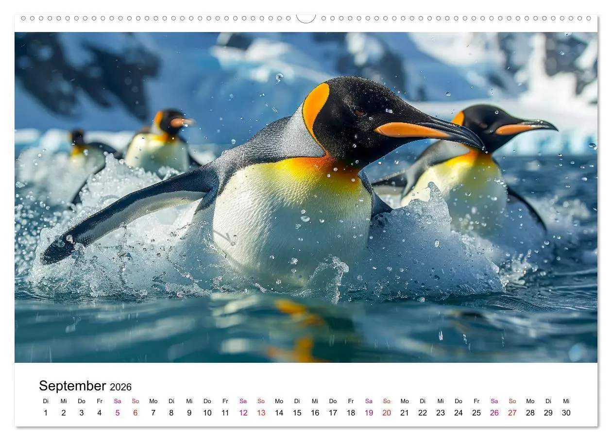 Bild: 9783457380604 | Maritim pur - Pinguine (Wandkalender 2026 DIN A2 quer), CALVENDO...