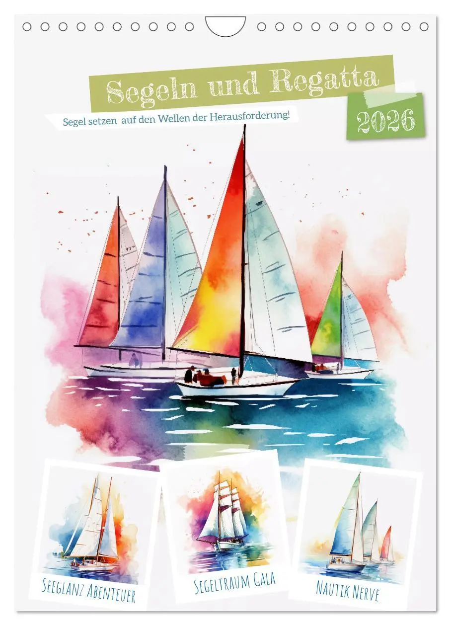 Cover: 9783516300604 | Segeln und Regatta (Wandkalender 2026 DIN A4 hoch), CALVENDO...