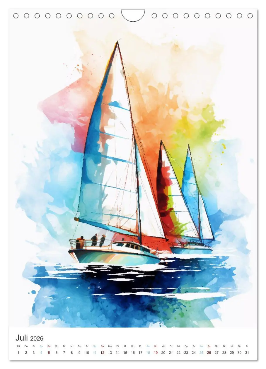 Bild: 9783516300604 | Segeln und Regatta (Wandkalender 2026 DIN A4 hoch), CALVENDO...