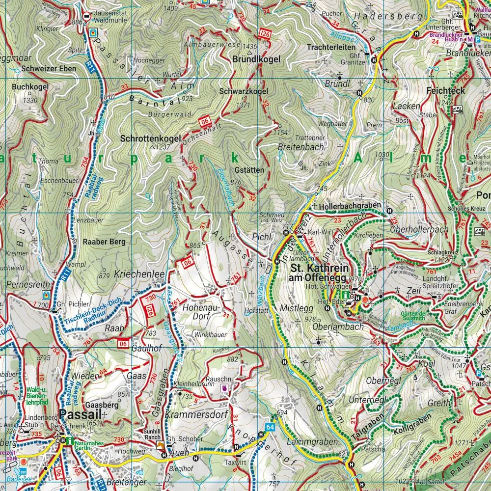 Bild: 9783707920604 | Grazer Bergland, Wander-, Rad- und Freizeitkarte 1:50.000, freytag...