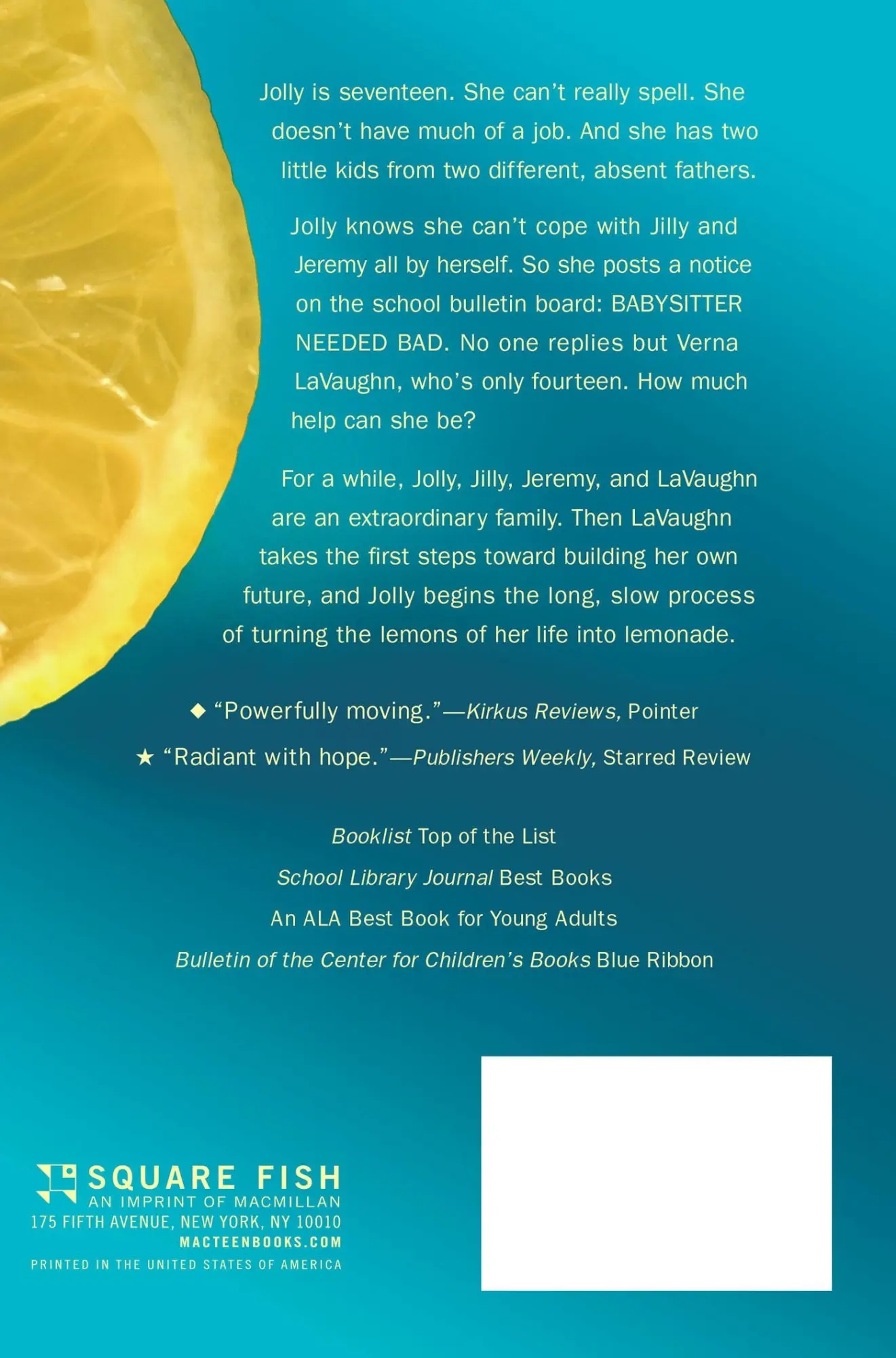 Rückseite: 9780805080704 | Make Lemonade | Virginia Euwer Wolff | Taschenbuch | Englisch | 2006