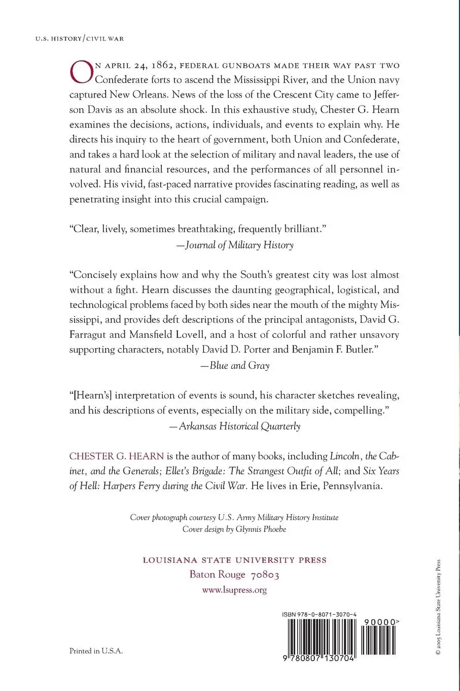 Rückseite: 9780807130704 | Capture of New Orleans, 1862 (Revised) | Chester G Hearn | Taschenbuch