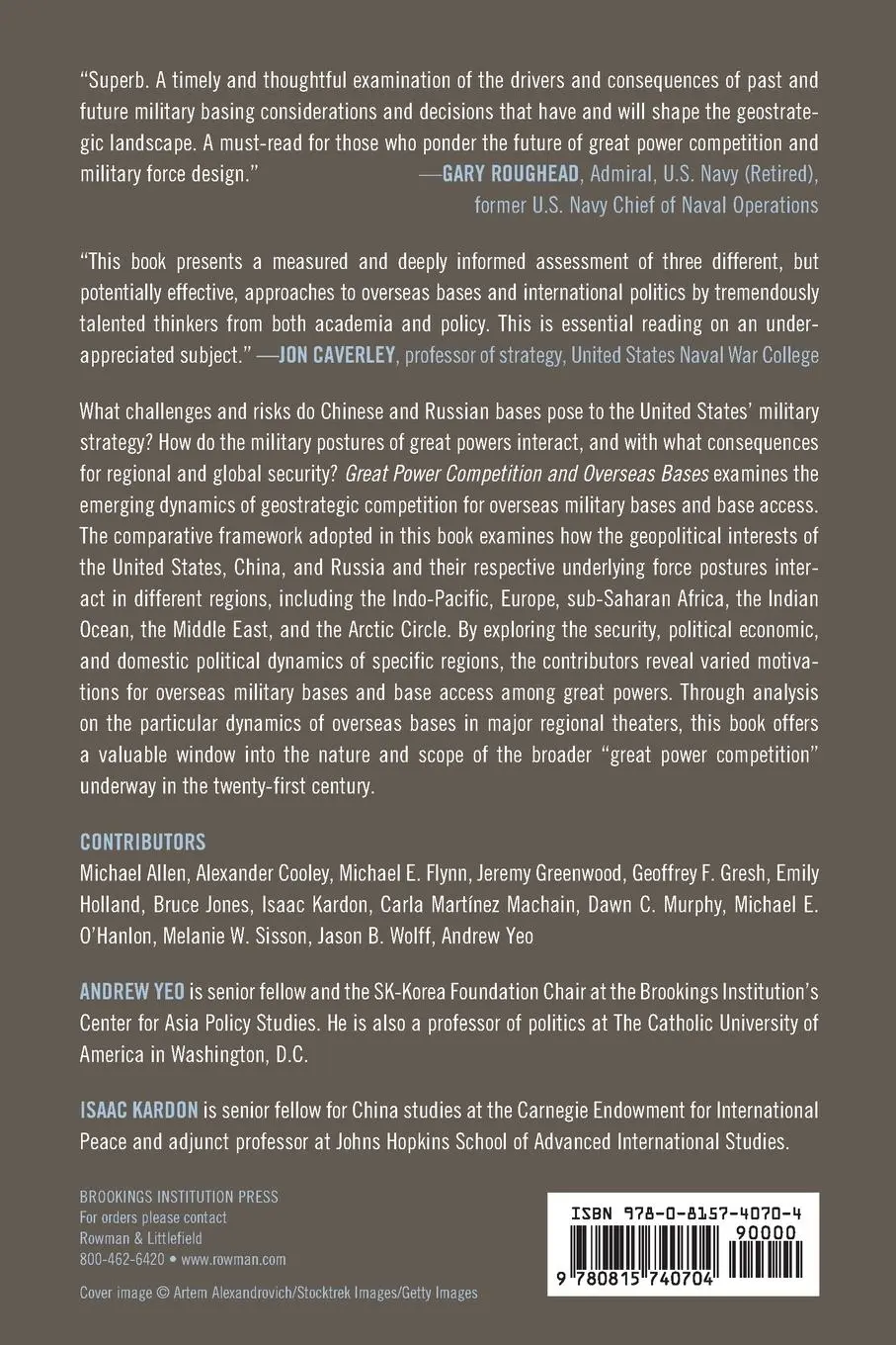 Rückseite: 9780815740704 | Great Power Competition and Overseas Bases | Andrew Yeo (u. a.) | Buch