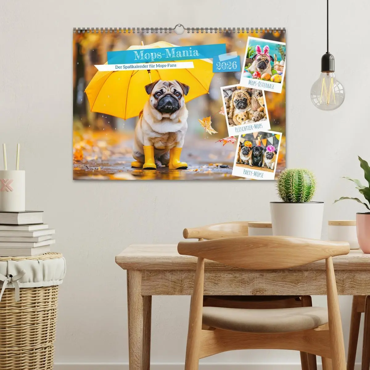 Bild: 9783457370704 | Mops-Mania - Der Spaßkalender für Mops-Fans (Wandkalender 2026 DIN...