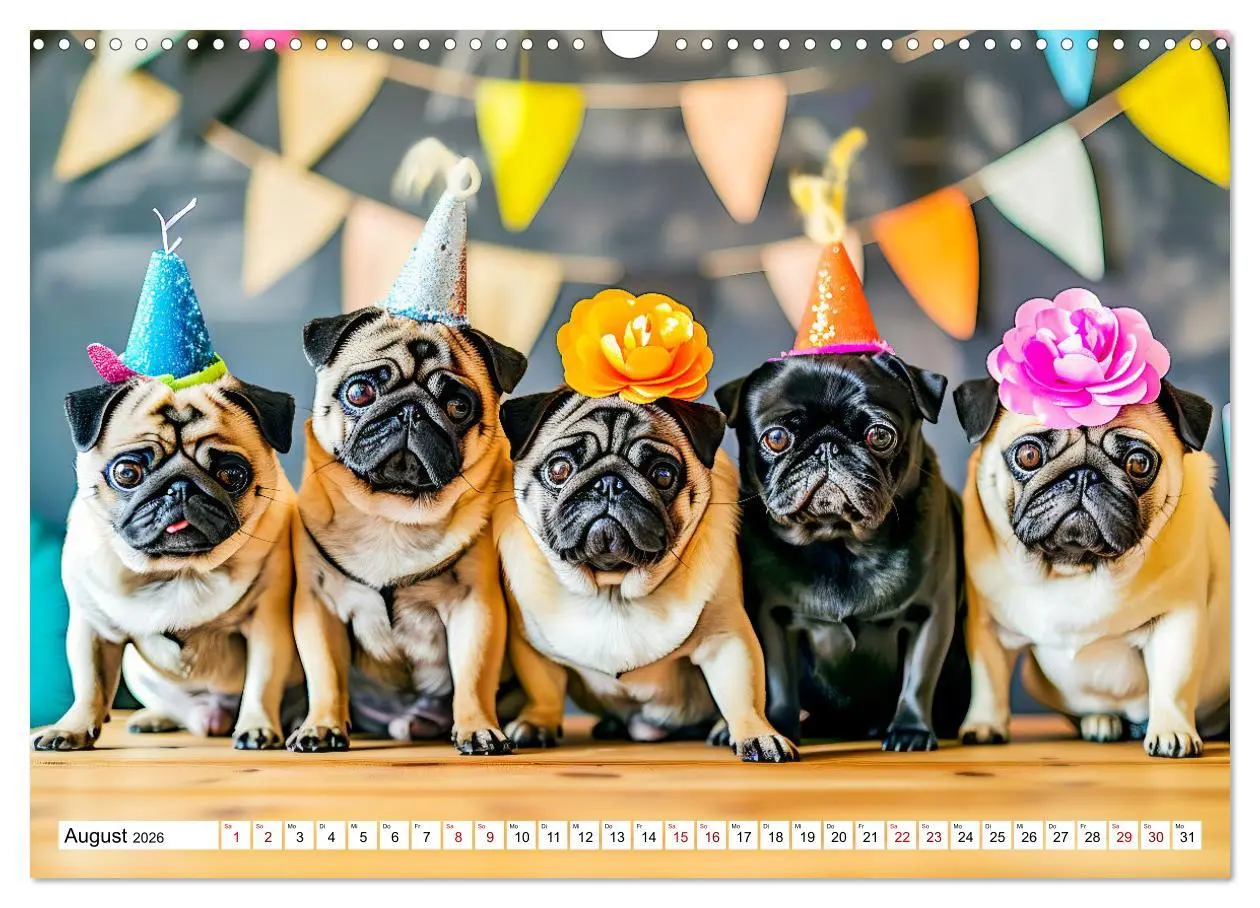 Bild: 9783457370704 | Mops-Mania - Der Spaßkalender für Mops-Fans (Wandkalender 2026 DIN...