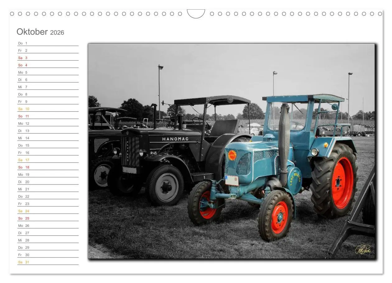 Bild: 9783516080704 | Oldtimer - Trecker Nostalgie (Wandkalender 2026 DIN A3 quer),...