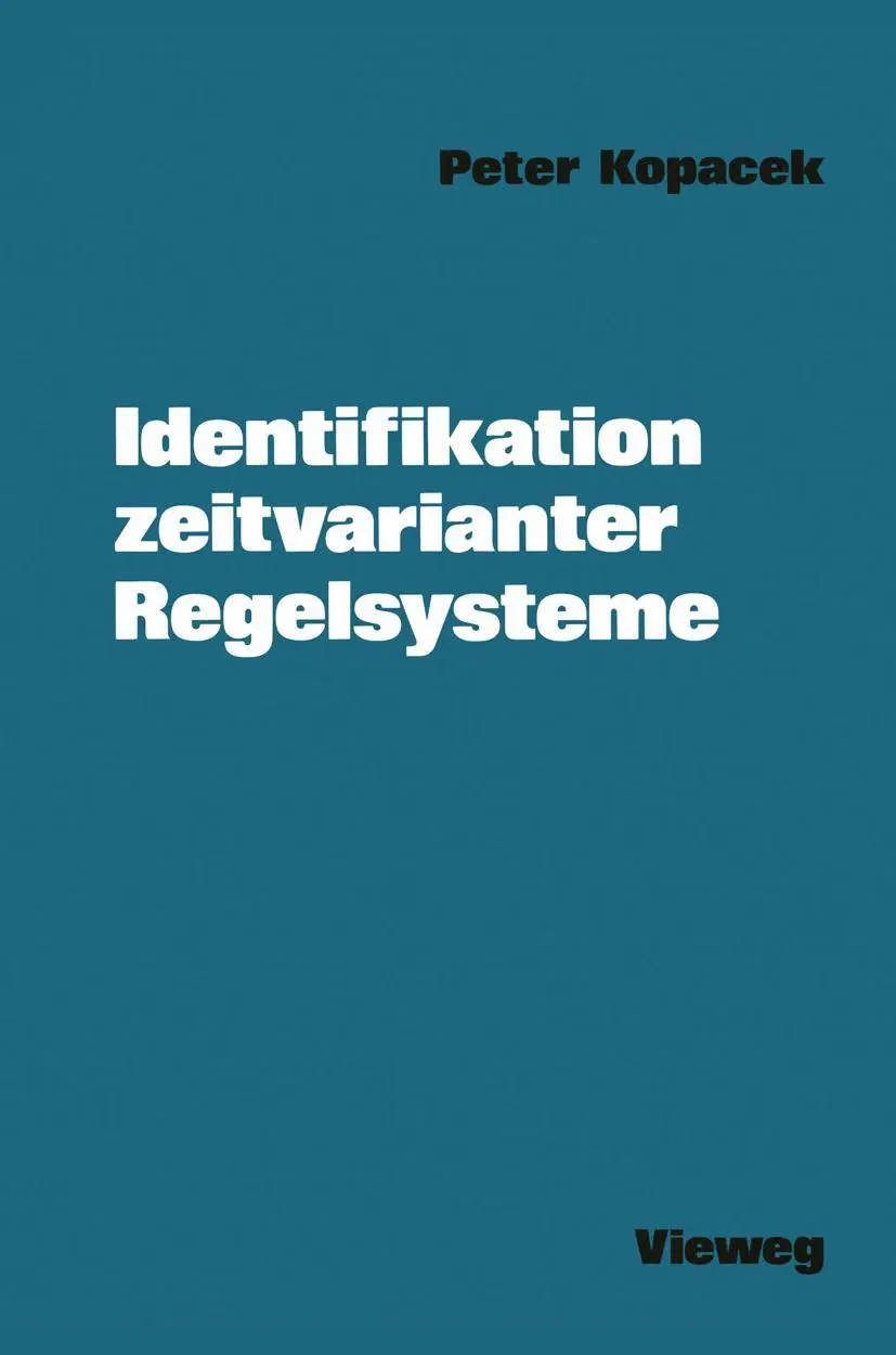 Cover: 9783528030704 | Identifikation zeitvarianter Regelsysteme | Peter Kopacek | Buch