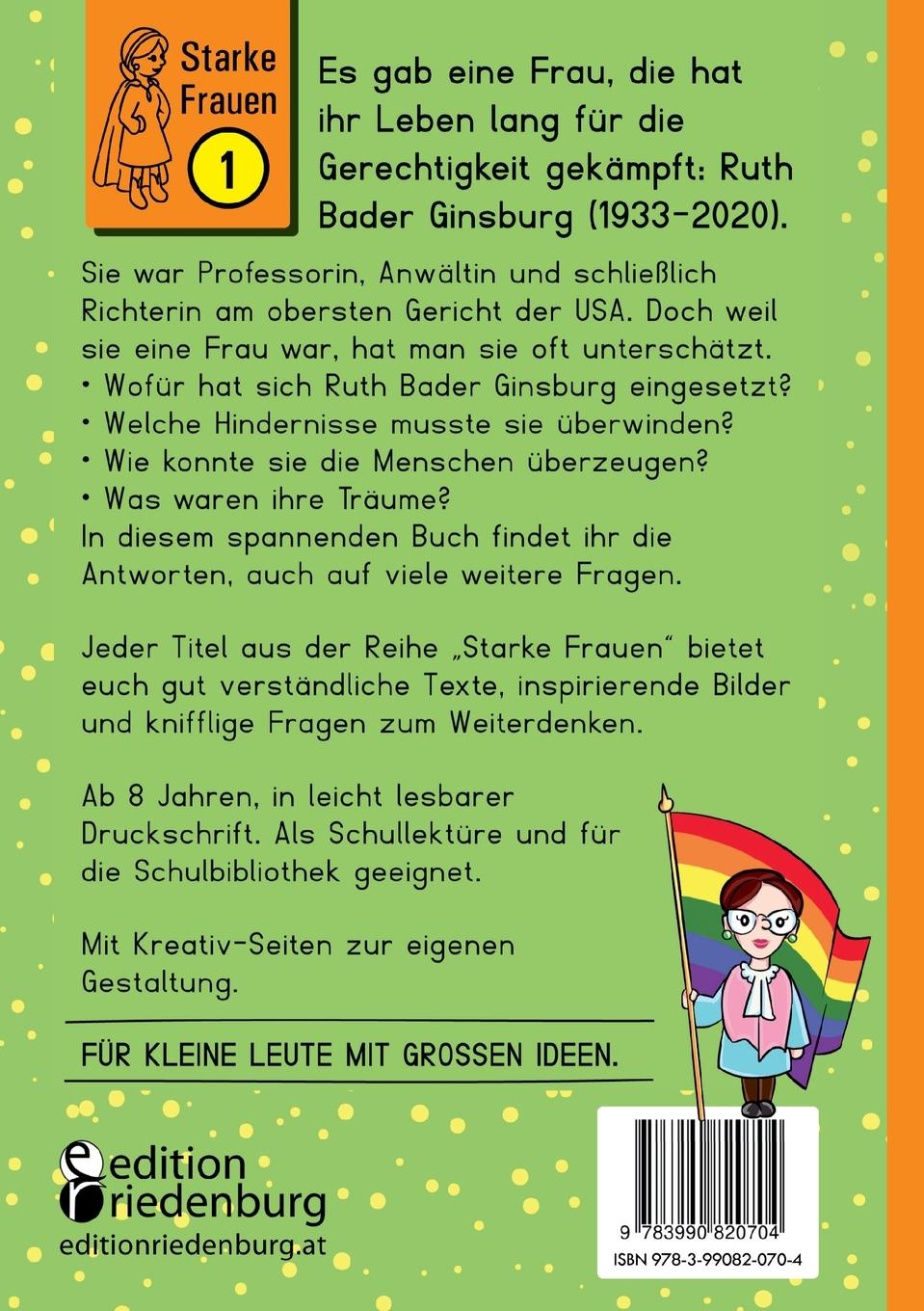 Rückseite: 9783990820704 | Ruth Bader Ginsburg - Richterin für Gerechtigkeit | Wolter (u. a.)