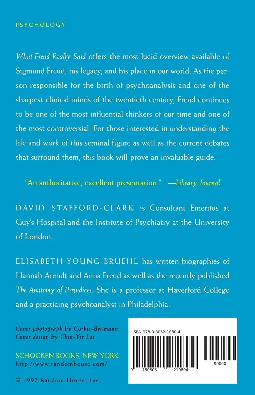 Rückseite: 9780805210804 | What Freud Really Said | An Introduction to His Life and Thought