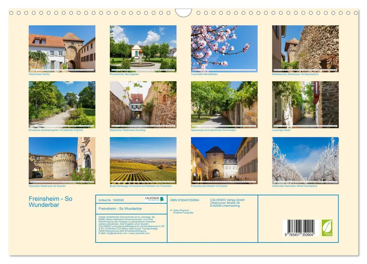 Bild: 9783457350904 | Freinsheim - So Wunderbar (Wandkalender 2026 DIN A3 quer), CALVENDO...