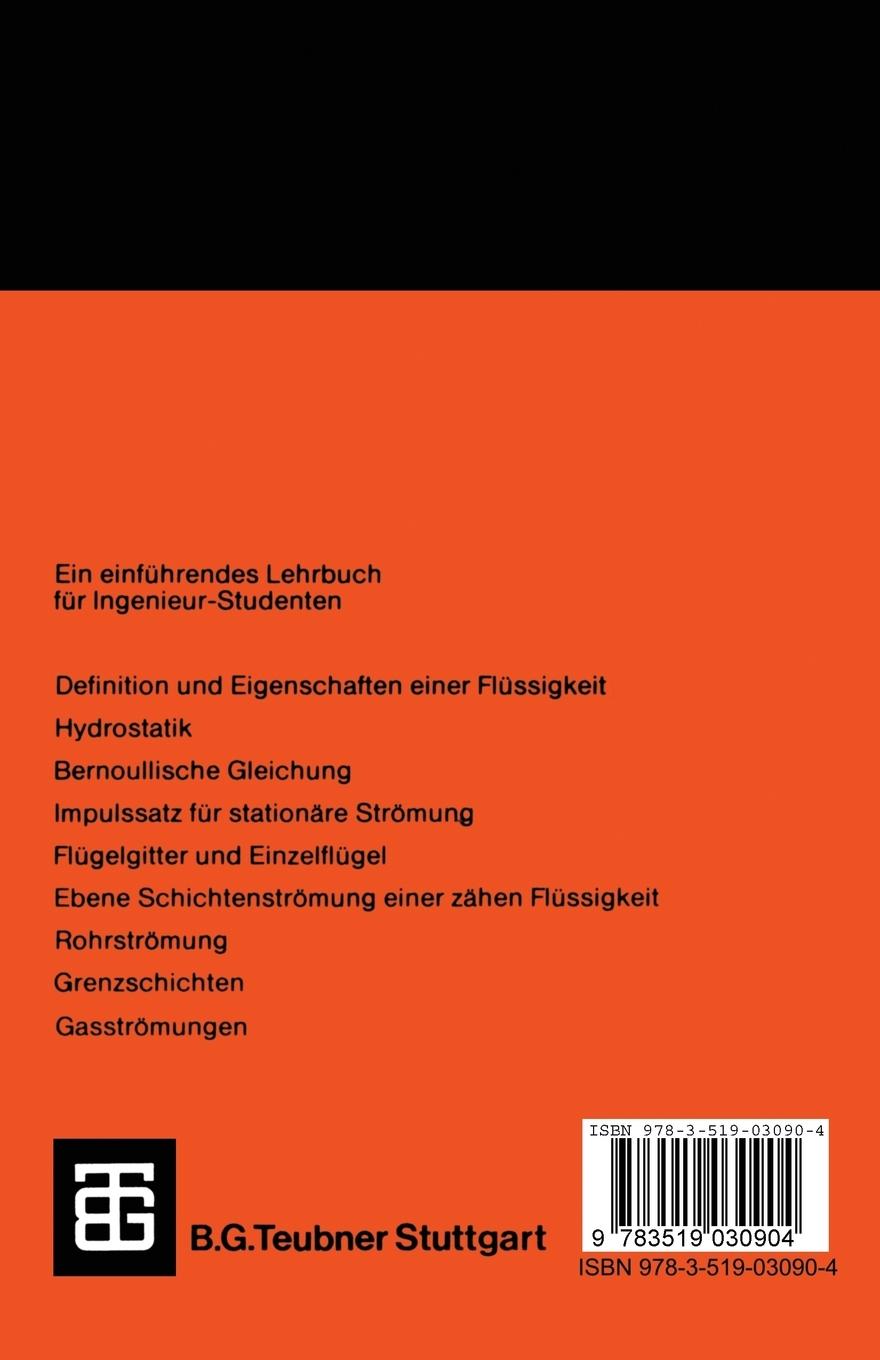 Rückseite: 9783519030904 | Technische Strömungslehre | Ernst Becker | Taschenbuch | 160 S. | 1993