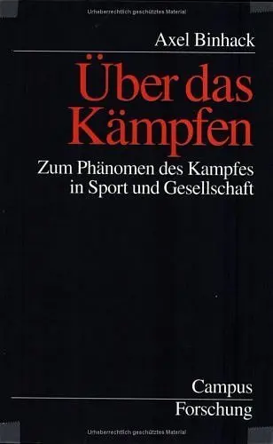 Cover: 9783593360904 | Über das Kämpfen | Zum Phänomen des Kampfes in Sport und Gesellschaft
