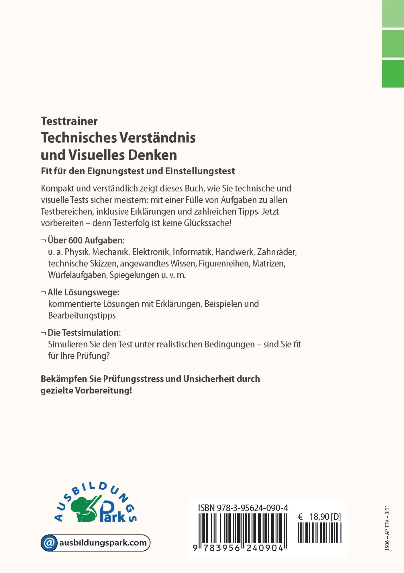 Rückseite: 9783956240904 | Testtrainer Technisches Verständnis und Visuelles Denken | Taschenbuch