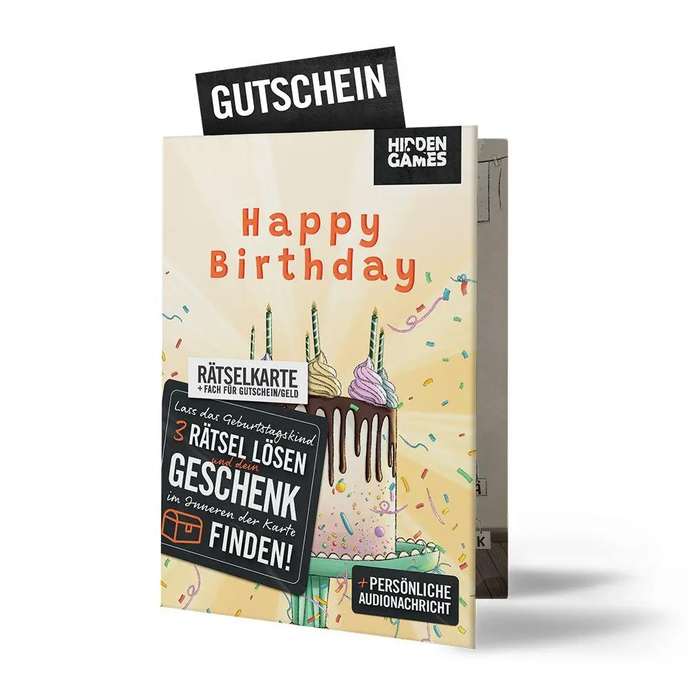 Cover: 4260686491004 | Hidden Games: Rätselhafter Geburtstag Rätselkarte | Spiel | HIDKART4