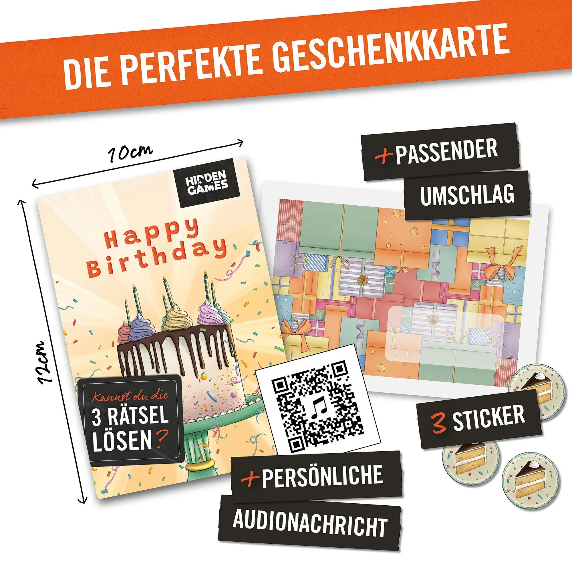 Bild: 4260686491004 | Hidden Games: Rätselhafter Geburtstag Rätselkarte | Spiel | HIDKART4