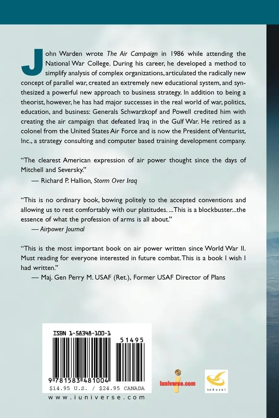 Rückseite: 9781583481004 | The Air Campaign | Planning for Combat | John A. III Warden | Buch