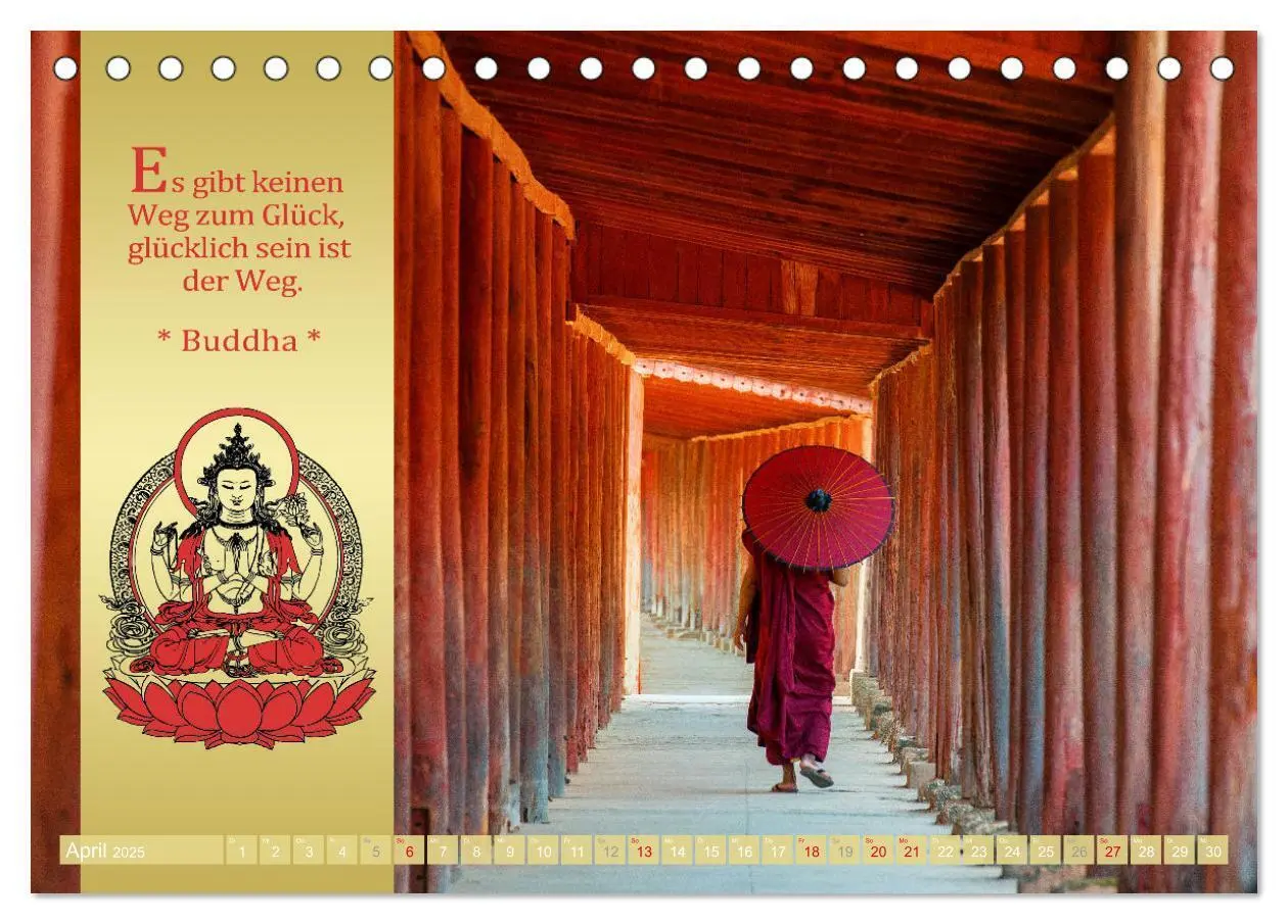 Bild: 9783435081004 | BUDDHAS WORTE - Buddhistische Weisheiten (Tischkalender 2025 DIN A5...