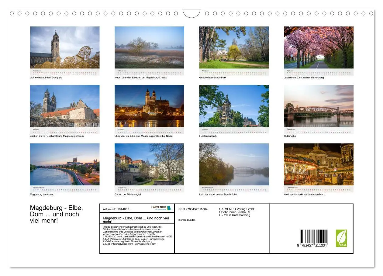 Bild: 9783457311004 | Magdeburg - Elbe, Dom ... und noch viel mehr! (Wandkalender 2026...