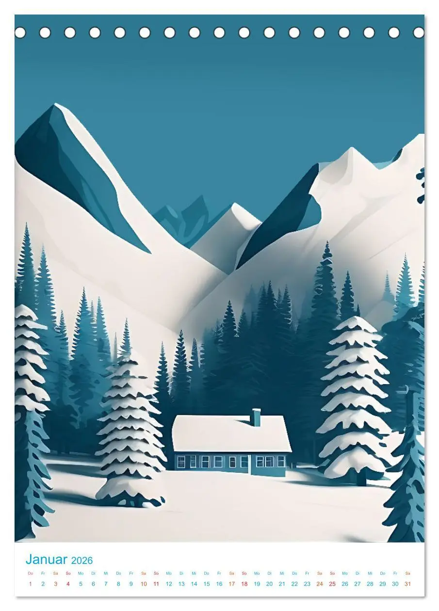 Bild: 9783516331004 | Südtirol - Old School Poster Style (Tischkalender 2026 DIN A5...