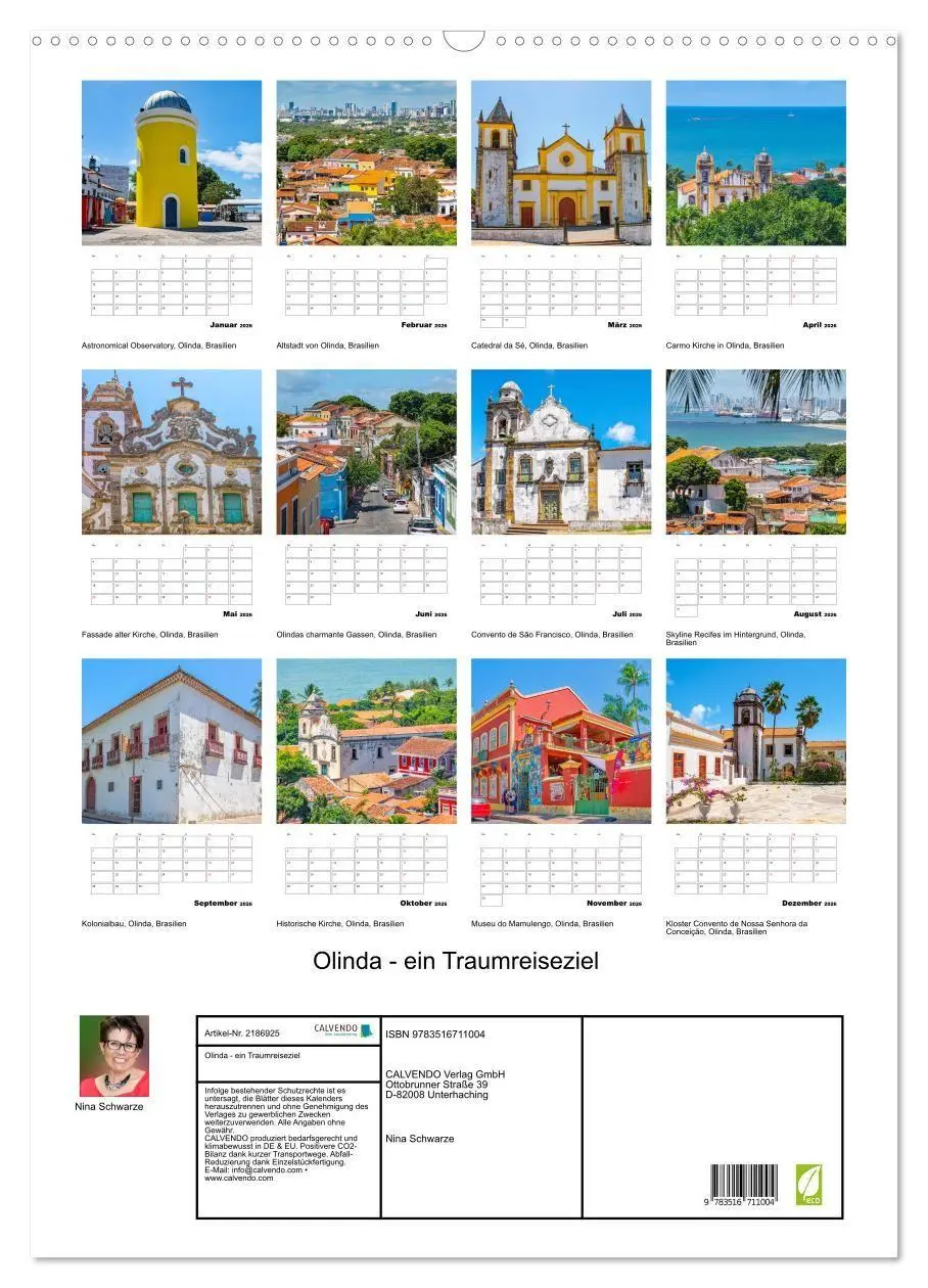 Bild: 9783516711004 | Olinda - ein Traumreiseziel (Wandkalender 2026 DIN A2 hoch),...