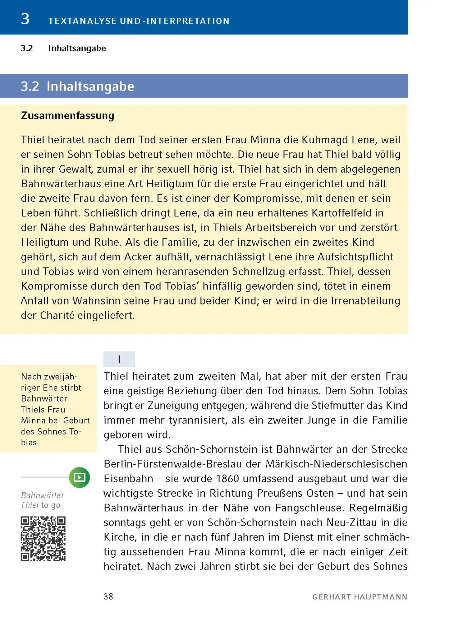 Bild: 9783804421004 | Bahnwärter Thiel - Textanalyse und Interpretation | Gerhart Hauptmann