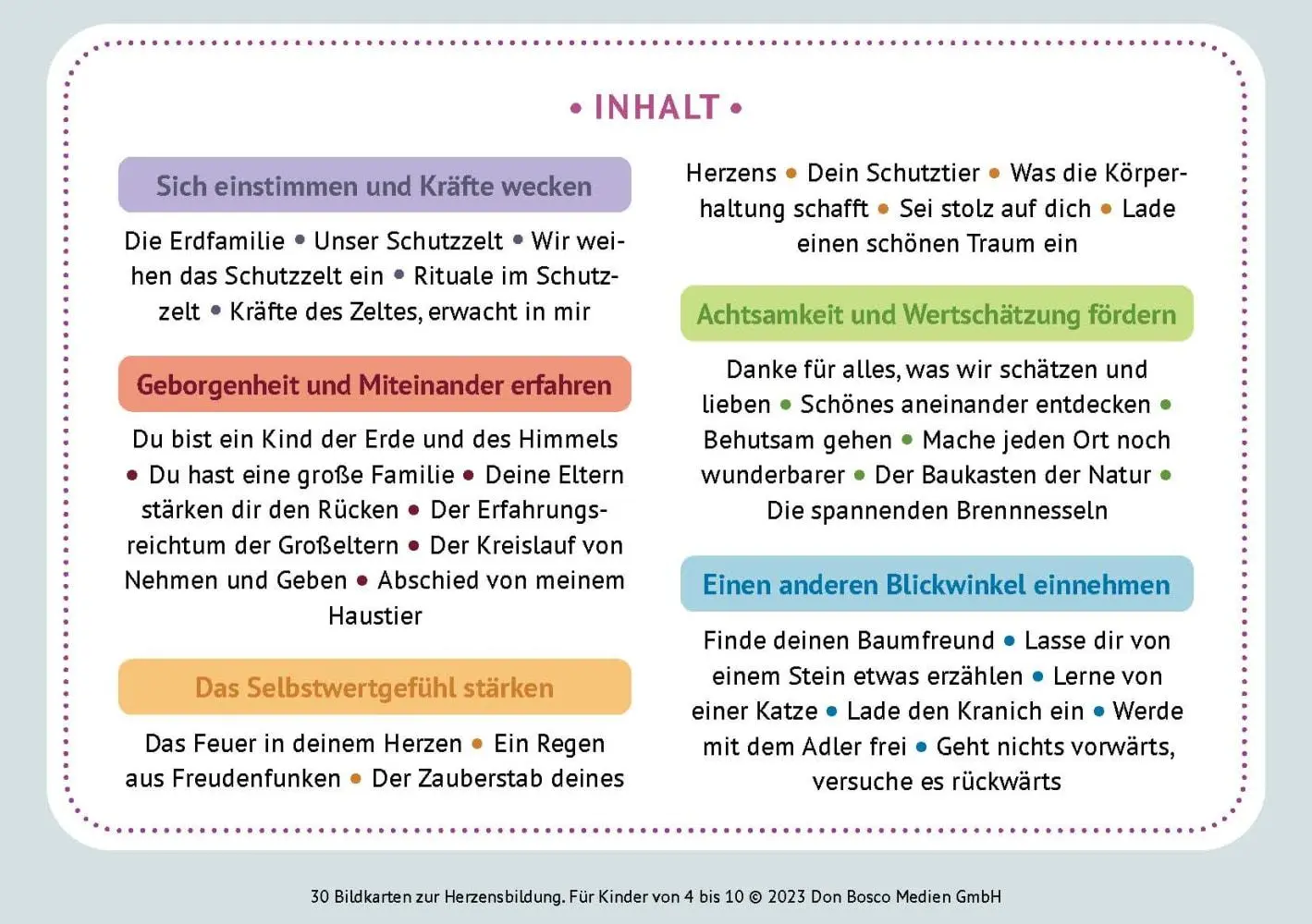 Bild: 4260694921104 | 30 Bildkarten zur Herzensbildung | Zuzana Sebková-Thaller | Bundle