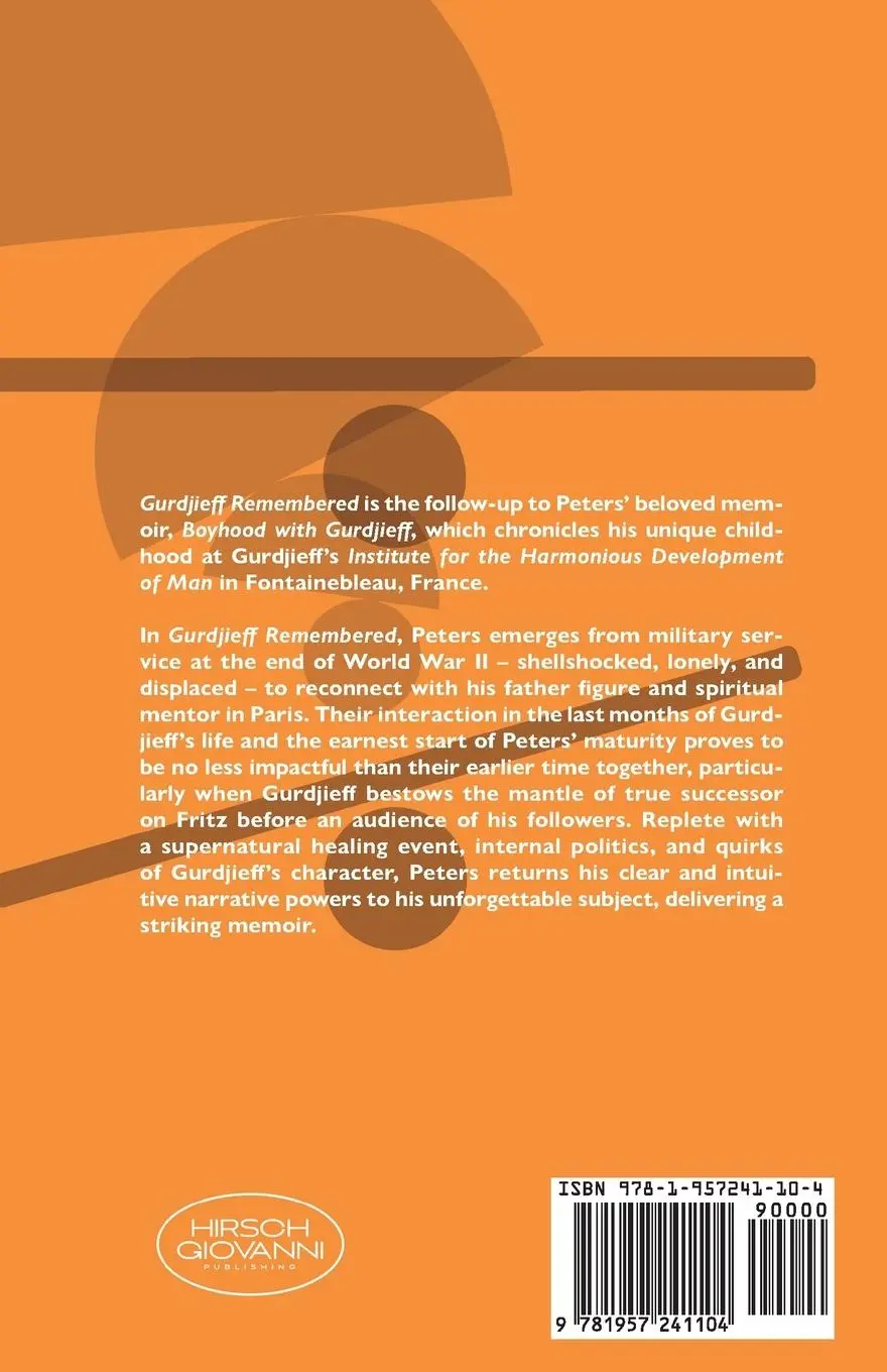 Rückseite: 9781957241104 | Gurdjieff Remembered | Fritz Peters | Taschenbuch | Englisch | 2024