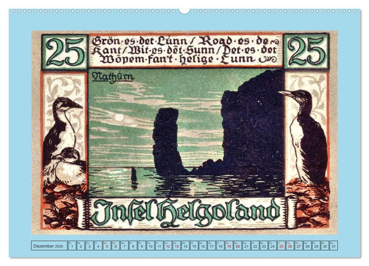 Bild: 9783457301104 | Gruß aus Helgoland (Wandkalender 2026 DIN A2 quer), CALVENDO...