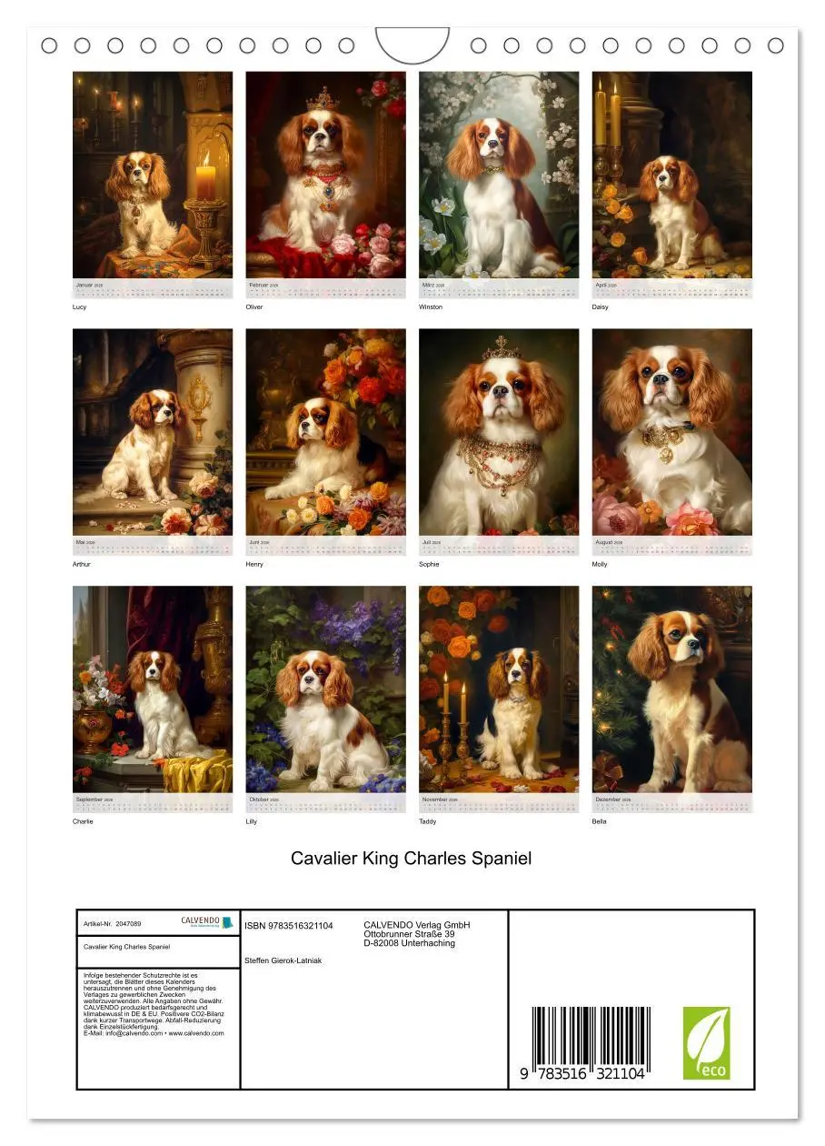 Bild: 9783516321104 | Cavalier King Charles Spaniel (Wandkalender 2026 DIN A4 hoch),...