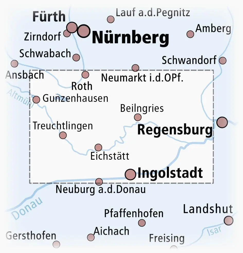 Bild: 9783747301104 | Altmühltal - Fränkisches Seenland | (Land-)Karte | Radkarte | Deutsch