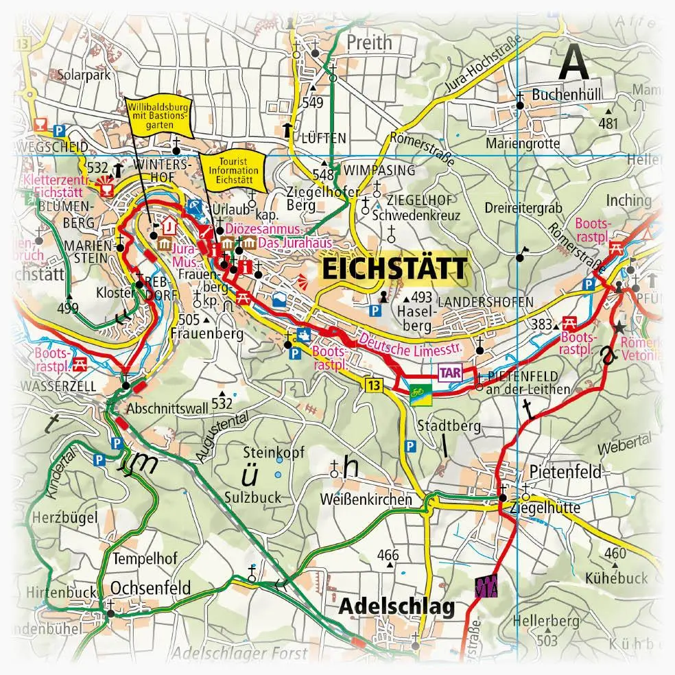 Bild: 9783747301104 | Altmühltal - Fränkisches Seenland | (Land-)Karte | Radkarte | Deutsch