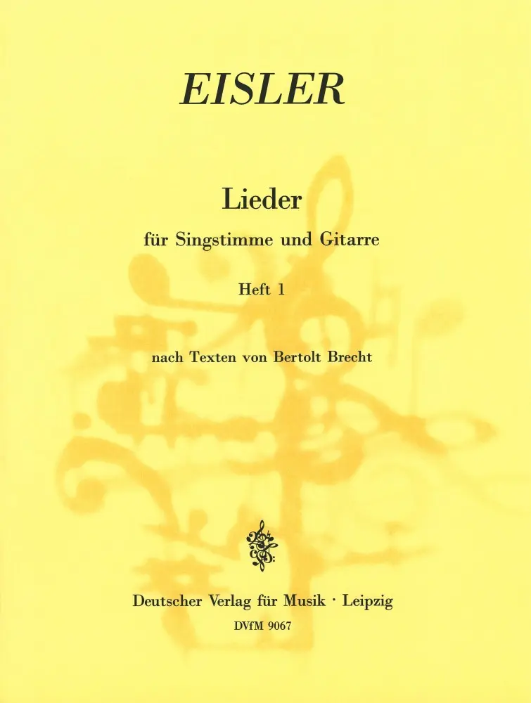 Cover: 9790200491104 | Lieder Band 1 für Singstimme und Gitarre | Hans Eisler | Buch