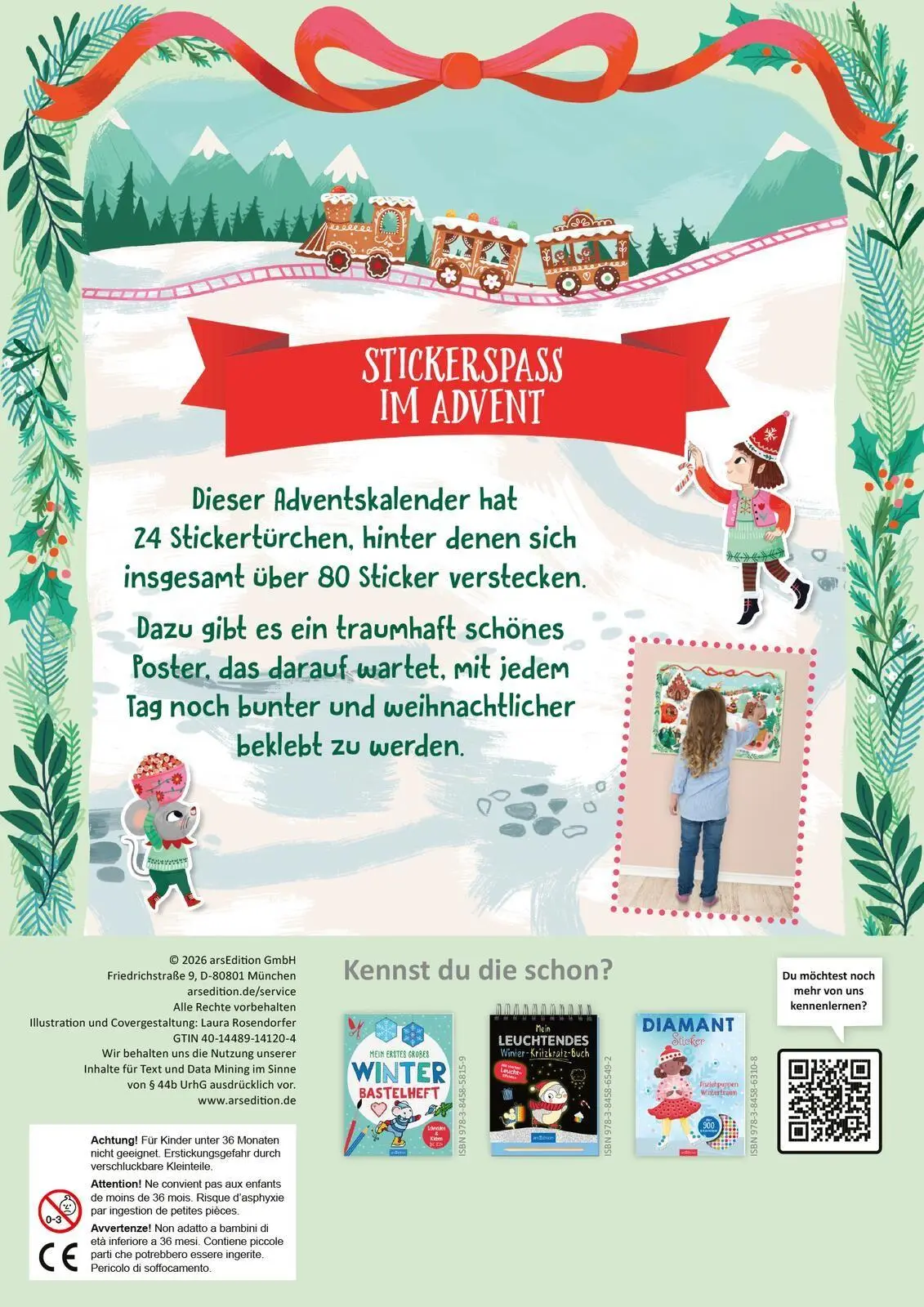 Autor: 4014489141204 | Mein Adventskalender mit Stickern - Im Winterwald | Laura Rosendorfer
