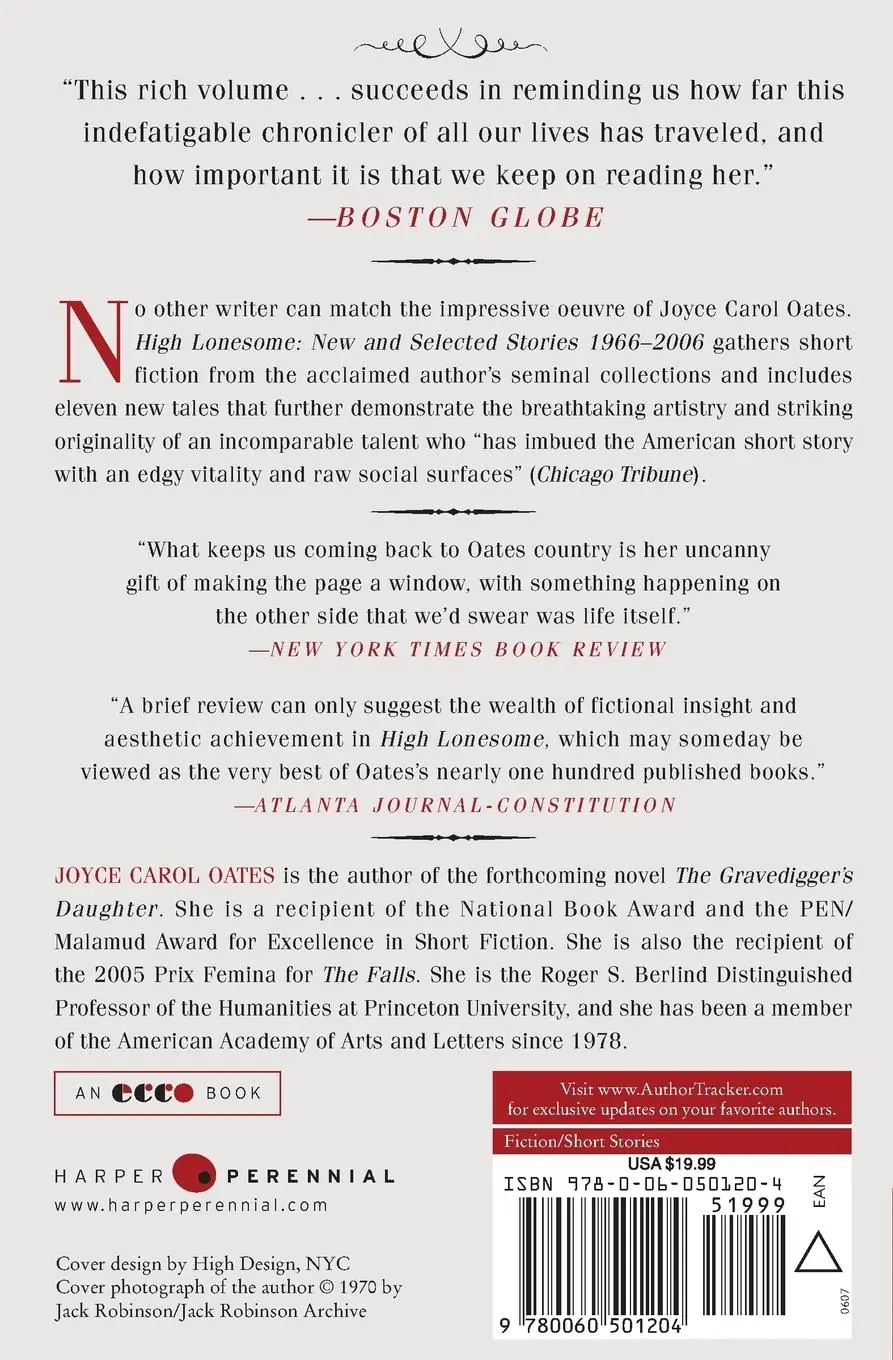 Rückseite: 9780060501204 | High Lonesome | New and Selected Stories 1966-2006 | Joyce Carol Oates