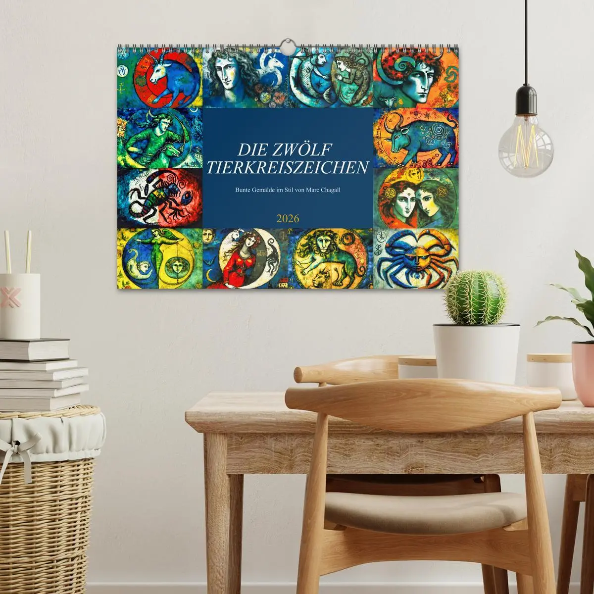 Bild: 9783457531204 | Die zwölf Tierkreiszeichen (Wandkalender 2026 DIN A3 quer),...