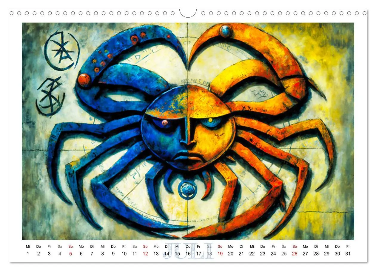 Bild: 9783457531204 | Die zwölf Tierkreiszeichen (Wandkalender 2026 DIN A3 quer),...