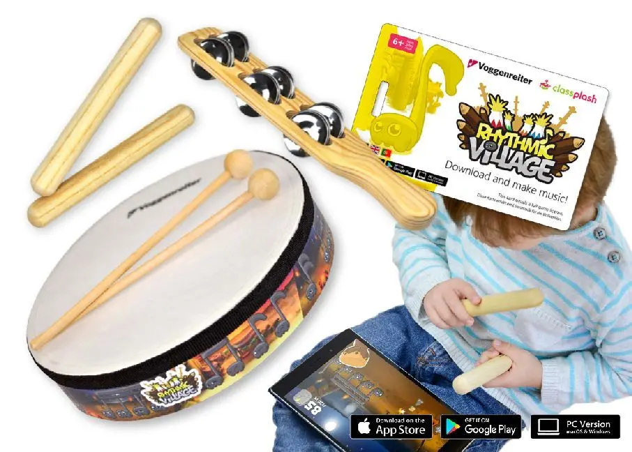 Cover: 4250258311304 | Rhythmic Village Percussion-Set, Instrumente und App | 2018