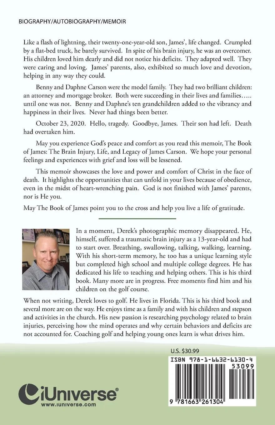 Rückseite: 9781663261304 | The Book of James | The Brain Injury, Life, and Legacy of James Carson