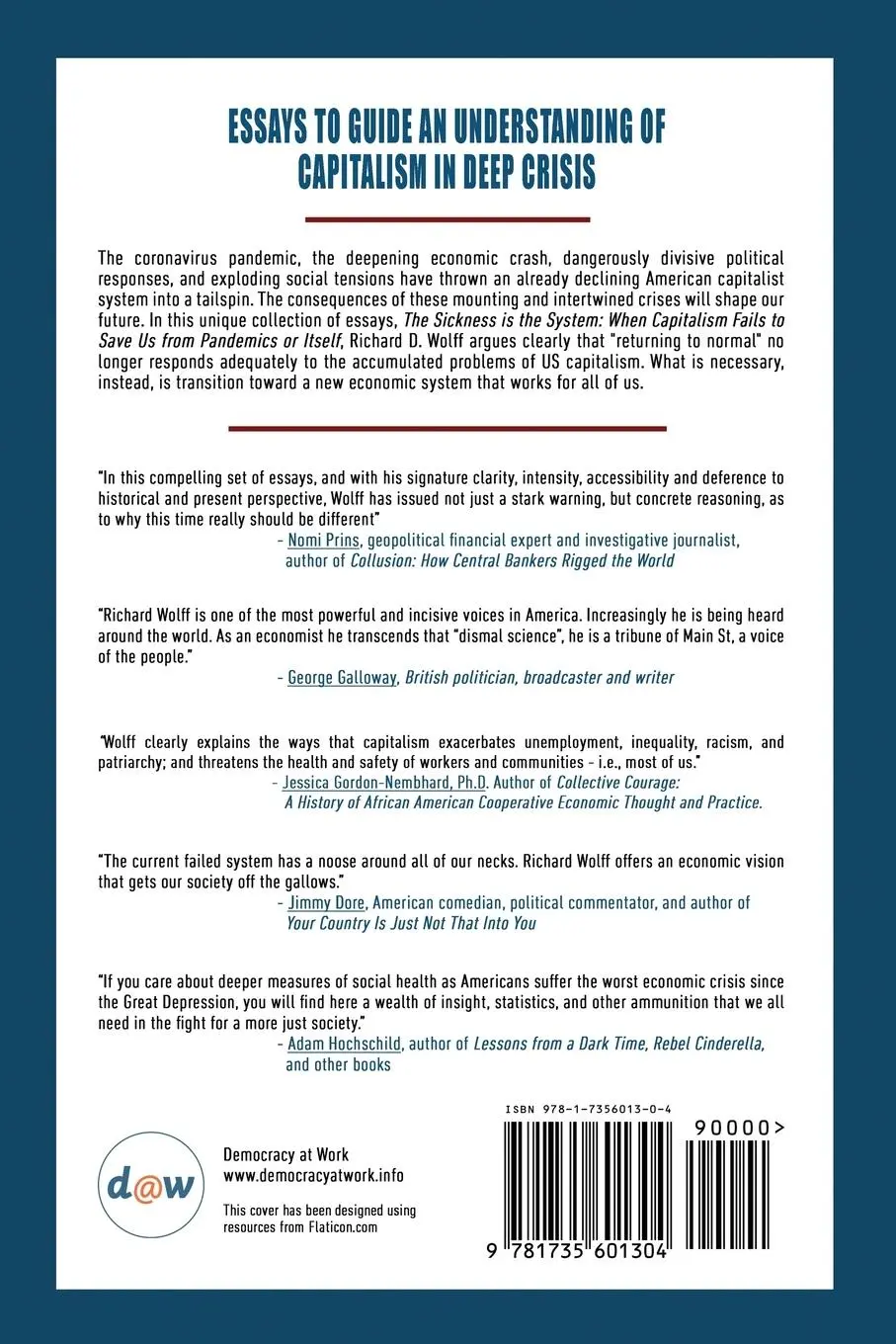 Rückseite: 9781735601304 | The Sickness is the System | Richard D. Wolff | Taschenbuch | Englisch