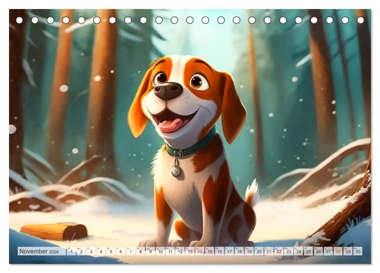 Bild: 9783457381304 | Comic Hunde (Tischkalender 2026 DIN A5 quer), CALVENDO Monatskalender
