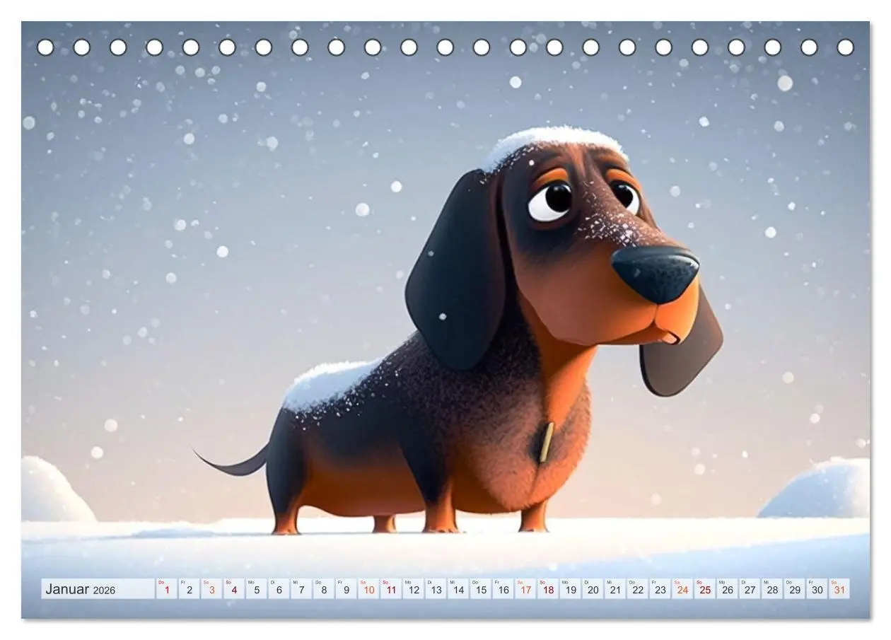 Bild: 9783457381304 | Comic Hunde (Tischkalender 2026 DIN A5 quer), CALVENDO Monatskalender