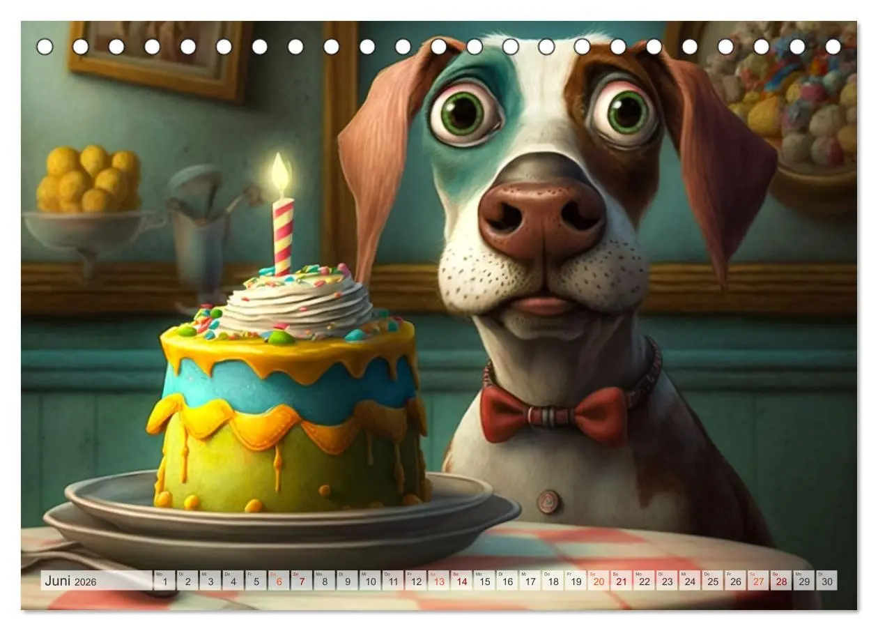 Bild: 9783457381304 | Comic Hunde (Tischkalender 2026 DIN A5 quer), CALVENDO Monatskalender
