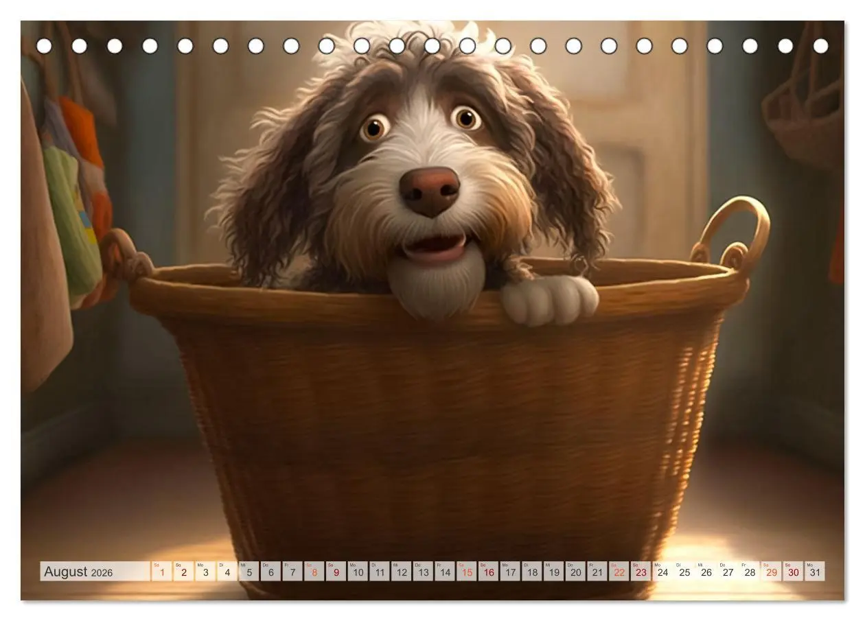 Bild: 9783457381304 | Comic Hunde (Tischkalender 2026 DIN A5 quer), CALVENDO Monatskalender