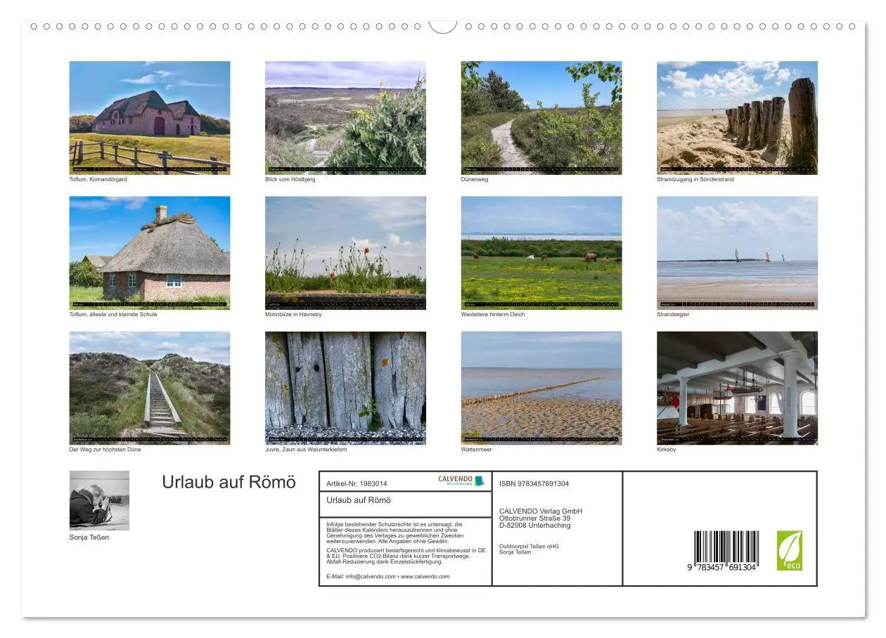 Bild: 9783457691304 | Urlaub auf Römö (hochwertiger Premium Wandkalender 2026 DIN A2...